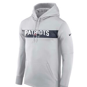 New England Patriots Nike Gray Sideline Team Performance Pullover Hoodie